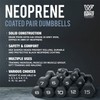 CAPHAUS Black Neoprene Coated Hex Dumbbells, Set of 2 for