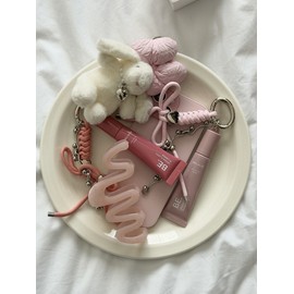 Vegan Fluffy Plumper Keyring 01 Sheer Rosy / 비건 플러피 플럼퍼 키링 01 Sheer Rosy