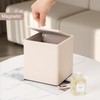 KINGFOM Leather Tissue Box Cover – Square Modern PU Leather