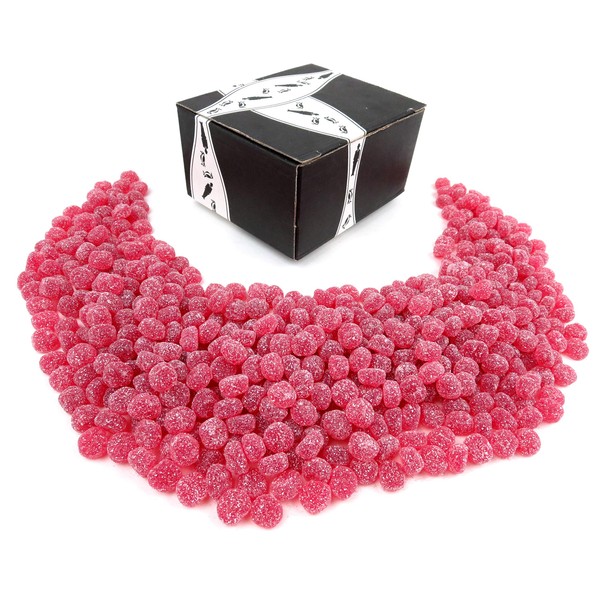 Gustaf’s Sour Cherry Dots, 2.2 lb Bag in a BlackTie Box