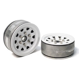 Gmade 70496 1.9" SR04 Beadlock Wheels (Gloss White) (2)