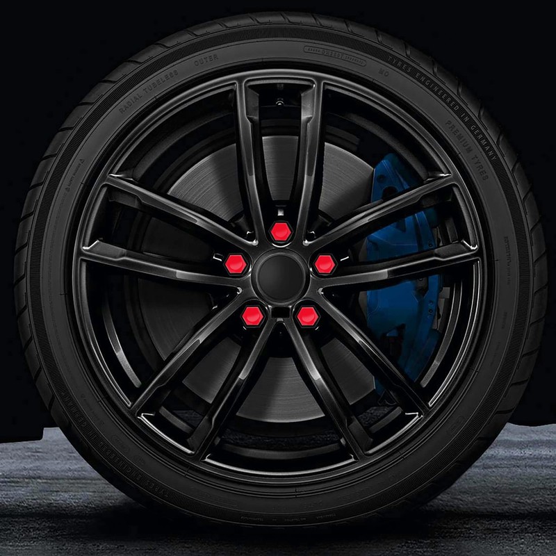 Biomar Labs 16pcs Wheel Nut Covers 4 pcs Locking Bolt