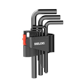 DELIXI Allen Wrench Set 9 Pieces Hex Key Metric 1.5-10mm Black (Black)