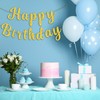 Pre-Strung Glitter Happy Birthday Banner Garlands Gold Happy Birthday Sign