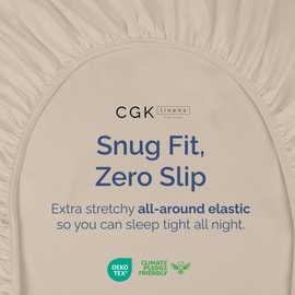 King Fitted Bed Sheet - Bottom Single Fitted Sheet Only - Ultra-Soft Hotel Luxury Bedding w/ 8-16 Inch Deep Pockets - Breathable, Cooling & Wrinkle Free - Easy-Care, Fade & Shrink Resistant - Wheat