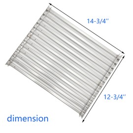 Tmozyar S375 Stainless Steel Cooking Grid Grates Replacement Parts for TEC Patio II and Sterling II Gas Grill (2-Pack) 14-3/4" X 12-3/4"