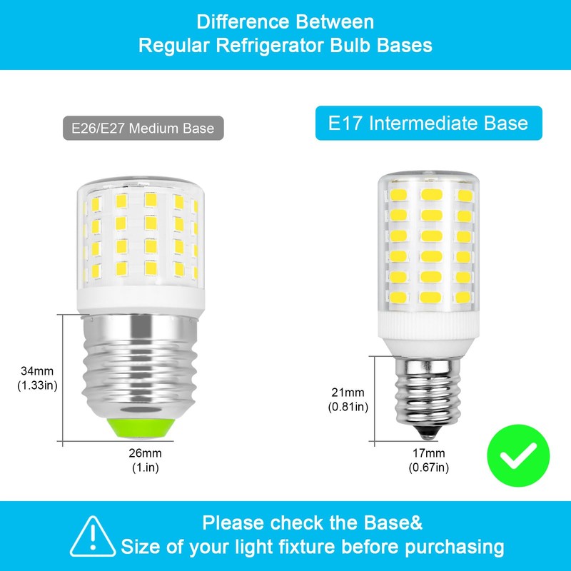 LFLAMPON Refrigerator Light Bulb Replacement Kei D28a Kel 2811 E17