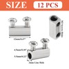 Biaungdo 12 Pcs Stainless Steel Wire Rope Cable Clamp, Adjustable