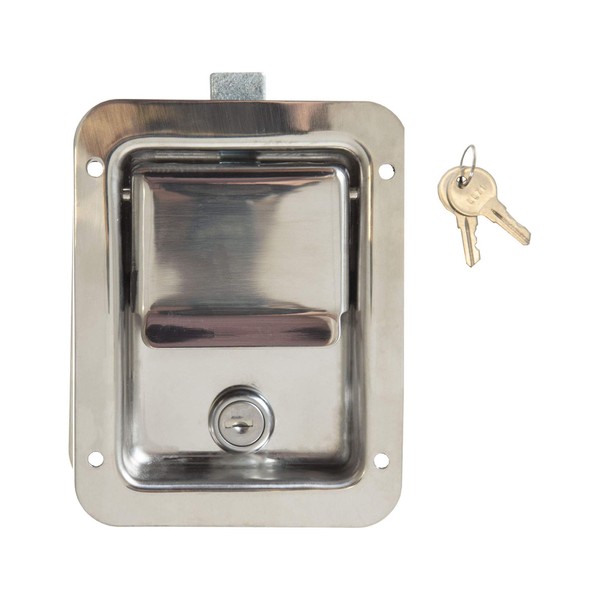 Buyers Products L3885 Standard Flush Latch (Latch,Flush Std.Lk Ss W/Ll71 Cyl&Key) Silver