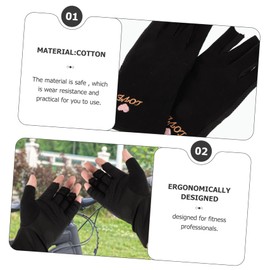 Healvian 10 Pcs Nail Sun Gloves Riding Gloves Portable Fitness Gloves Bicycle Accessories Comfortable Fitness Gloves Elastic Fitness Gloves Motorcycle Gloves Exercise Gloves Cotton Black