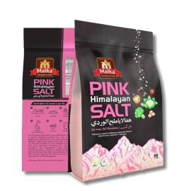 Malka Himalayan Pink Salt, Super Fine Grain Salt, 6lb-(Qty: 3, 2lbs Pouch bags)
