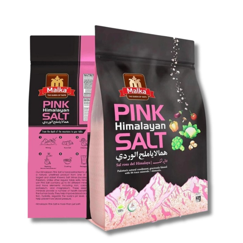 Malka Himalayan Pink Salt, Super Fine Grain Salt, 6lb-(Qty: 3,