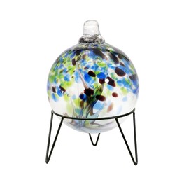 Dale Tiffany AC24019-D8 Rainbow Tree of Life Hand Blown Art Glass Ornament Witch Globe Gazing Ball, 8" Diameter with Stand, Mystic