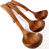 NAYAHOSE Wooden Soup Ladles,Wooden Spoons For Cooking, 3 Pcs Wooden