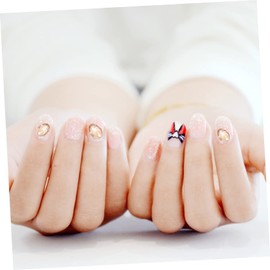 Mikinona 100pcs Crystal Fairy Stone Nail Drill Gems Nail Art Charms Decor Supplies Embellishments