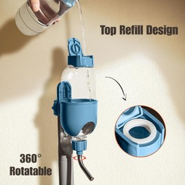 Pet Water Bottle for Cage Crate 26oz Non-Drip Water Dispenser for Small Animal Rabbit Bunny Guinea Pig Chinchilla Ferret Squirrel Hedgehog (Blue, 26oz)