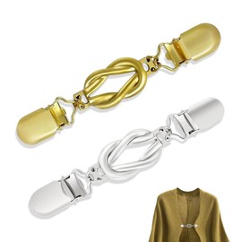 Nevoluxer Set of 2 Cardigan Clips, Elegant Cardigan Fasteners as Waist Clip & Cinch Clip, Belt Clip for Women, Cardigans, Blazers & Oversized Shirts