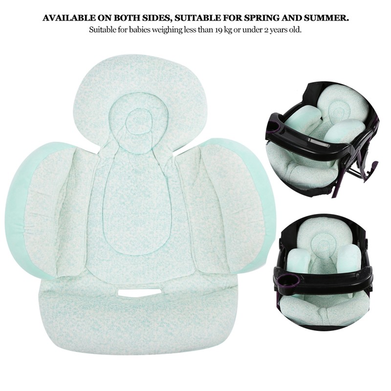 Baby Head Body Support Pillow Double Sided Newborn Stroller Pad