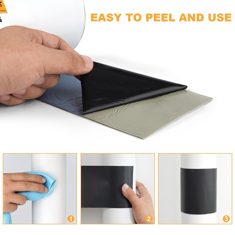 Rvhouse Waterproof Patch and Seal Tape 4”x 13 Ft 2