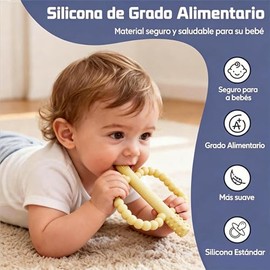 Toketa Mordedera para Bebé de Silicón, Paquete de 2 Mordederas para Encías, Libre de BPA, Juguete Sensorial para Dentición, Fácil de Agarrar y Limpiar