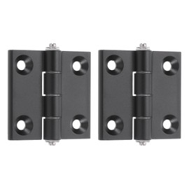 uxcell 2Pcs Zinc Alloy Mini Folding Hinges, 60mmx60mm Small Cabinets Hinges, for Wooden Box, Woodworking Craft Project Cabinet Lids, Black