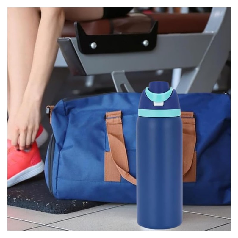 Stainless Steel Water Bottle with Straw, 24 oz, Thermal Insulated,