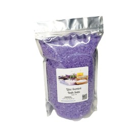 Bath Salts | 4lb Bag (64 oz.) | Lilac Scent | Epsom Salt | Sea Salt | Bathing | Body Care | Beauty | Relaxation | Spa | Pedicure | Manicure