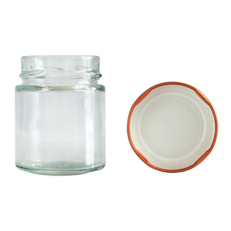 GPK4ALL 5oz Glass Jar with Metal Lids, Pack of 12