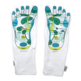 Deluxe Comfort Calcetines de spa hidratantes Smart Step para mujer, talla única, diseño de reflexología de un solo dedo del pie, ayuda a prevenir la p