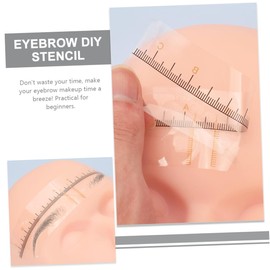IWOWHERO 10pcs Eyebrow Tattooing Ruler Eyebrow Stencil Kit Precision Measuring Tool for Symmetrical Easy to Use for Levels