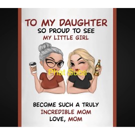 Unbranded 20oz Sublimation Tumbler Wrap To My Daughter Ready To Press Heat Transfer