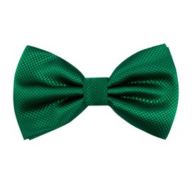 Alizeal Mens Solid Mini Squares Formal Banded Bow Ties (Dark Green)