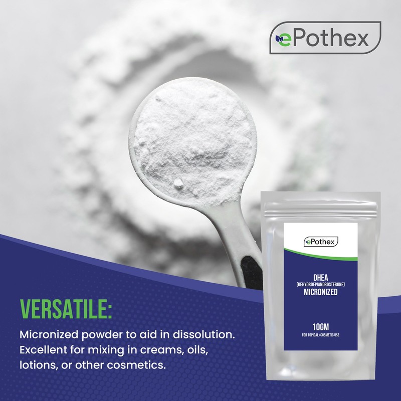 DHEA Micronized Powder 10gram - Topical and Cosmetic