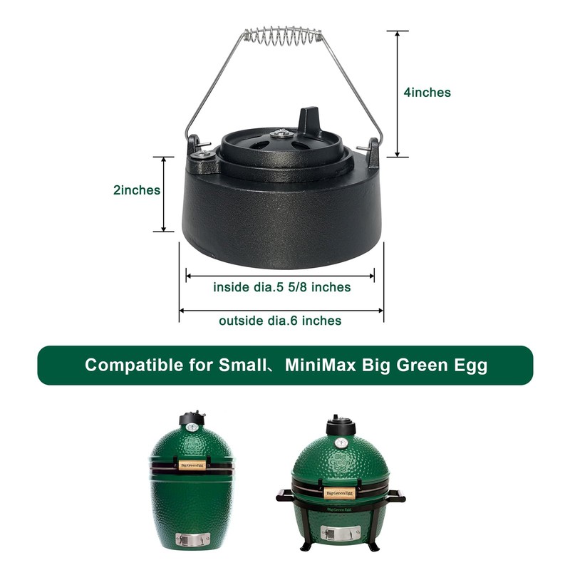 Quantfire Cast Iron Cap for Big Green Egg Dual Function