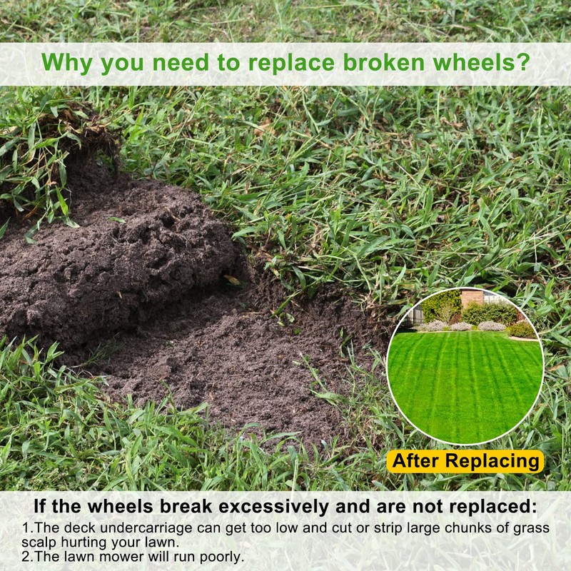 yourour AM125172 Deck Wheel Kit Compatible with 48" 54" 60"