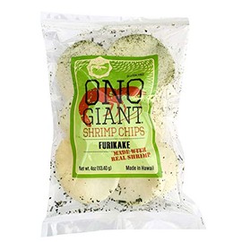 Gourmet Hawaiian Ono Giant Shrimp Chips (Furikake, 4 Ounce)