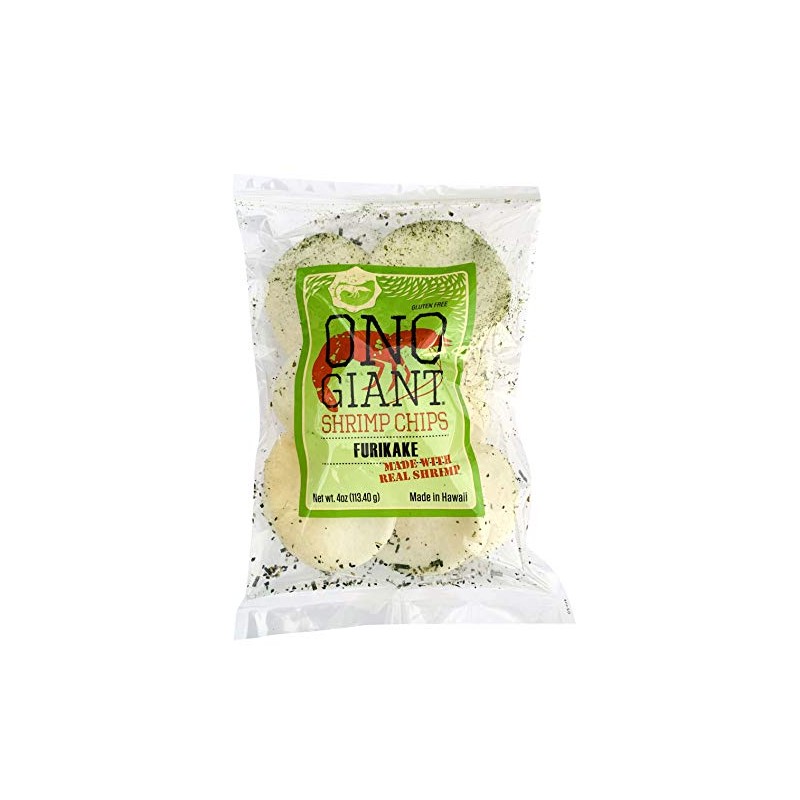 Gourmet Hawaiian Ono Giant Shrimp Chips (Furikake, 4 Ounce)
