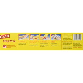 Glad Cling Plastic Wrap, 400 Square Foot Roll, 400 Sq Ft (Pack of 2)