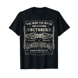 October 1985 40th Birthday Gifts for Men 40 Year Old Bday T-Shirt