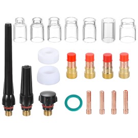 HARFINGTON 36pcs Tig Torch Kit for WP-17, WP-18, WP-26 with TIG Welding Torch Tungsten Electrode Holder Connector Ceramic Nozzle for Welding Related Equipment