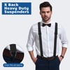 X Back Hidden Suspenders Under Clothing Black Heavy Duty Suspenders