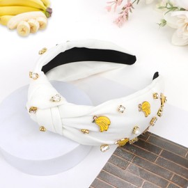 BAHABY Fruit Headbands for Women Girls Tropical Banana Knotted Headband Summer Beach Head Band