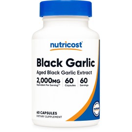 Nutricost Black Garlic (2,000 mg Equivalent) 60 Capsules - Aged Black Garlic Extract