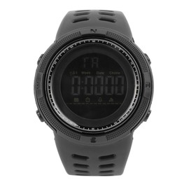 Men Digital Watch Waterproof Clear Display Date Alarm Clock Electronic Watch for Students Black