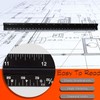 1 Pcs Meter Ruler Architectural Scale, Aluminum Triangular Scale Ruler
