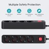 Aigostar 4-Way Power Strip with Switch, Multiple Socket with Child