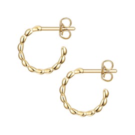 Glanzstücke München Women's Creole Earrings 925 Sterling Silver, Silver