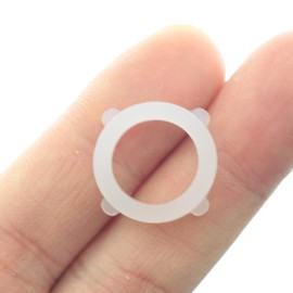 PZRT 16PCS White Silicone Gasket M13x18.5x3.6MM Bellows Hose Leakproof Gasket with Small Ears Silicone Rubber O-Ring for Gas Compressor Heat Exchanger Fittings