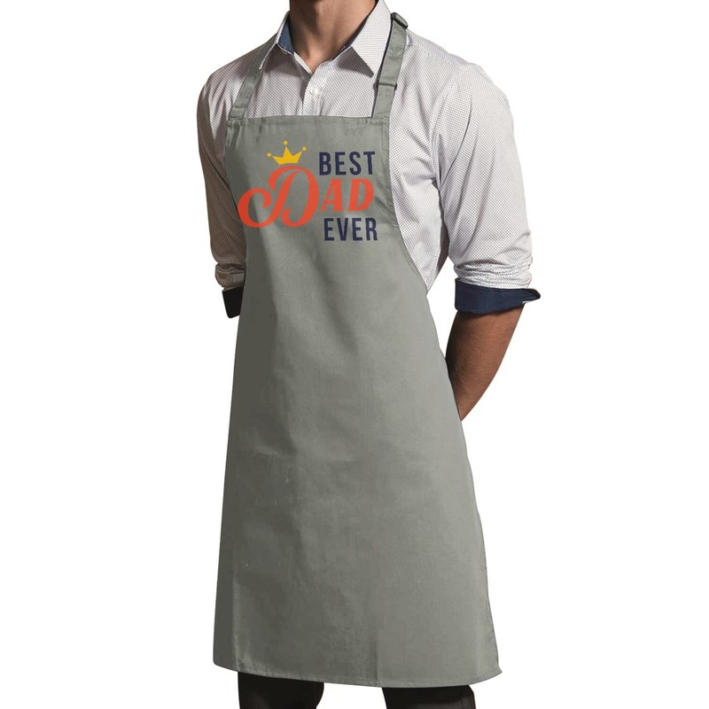 Fabulous Premium-Küchenschürze Grau Best Dad Ever Krone König Vater