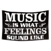 Vintage Music Sign Flag Tapestry 3x5 Ft with 4 Brass